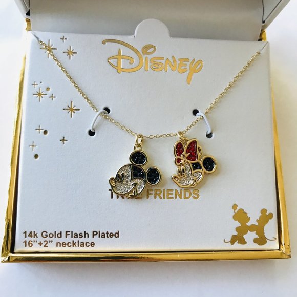 Disney  True Friends Minnie & Micky  Mouse  14 K Gold Flash Plated - Picture 3 of 5